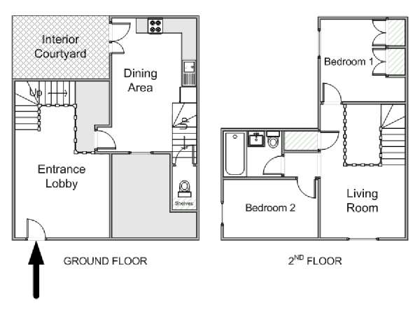 plan appartement t3 duplex