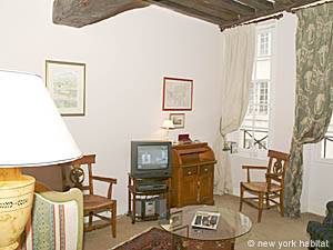 Location de vacances à Paris. Photo d'un appartement T2 sur l'île Saint Louis, Marais (PA-2745)