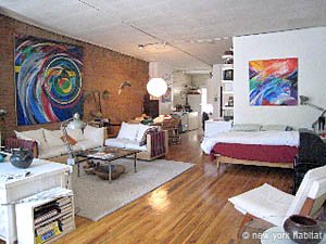 New York Studiowohnung - Loft wohnungsvermietung - wohnzimmer (NY-1023) photo 8 von 11