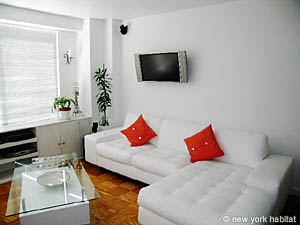 New York Studio mit Alkoven wohnungsvermietung - wohnzimmer (NY-11699) photo 4 von 8