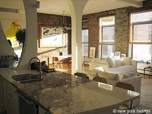 New York 2 Zimmer - Loft - Penthaus wohnungsvermietung - k&uuml;che (NY-12047) photo 3 von 4