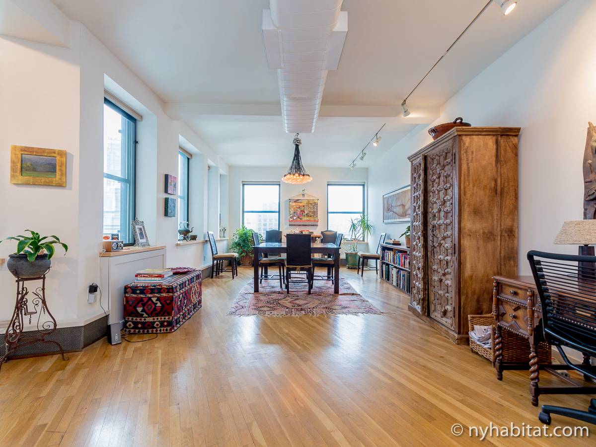 New York Apartment 1 Bedroom Loft Apartment Rental in Tribeca (NY15771)