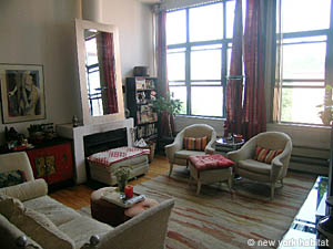 New York 2 Bedrooms - Loft roommate share apartment living room photo 4