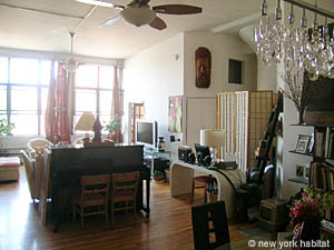 New York 2 Bedrooms - Loft roommate share apartment living room photo 7