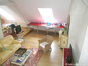 Parigi 1 Camera - Loft appartamento - soggiorno (PA-629) photo 3 di 14
