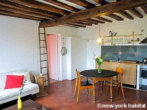 Paris 2 Zimmer wohnungsvermietung - k&uuml;che (PA-764) photo 3 von 4