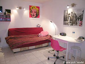 Paris Studio/T1 logements location appartements - s&eacute;jour (PA-1608) photo 2 de 5