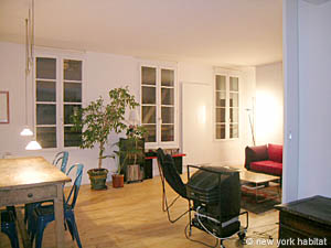 Paris 2 Bedrooms - Duplex apartment living room photo 64