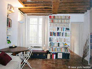 Paris Studio/T1 logements location appartements - s&eacute;jour (PA-2778) photo 2 de 5