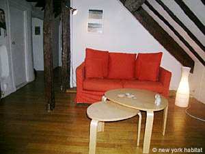 Paris Studio/T1 logements location appartements - s&eacute;jour (PA-3043) photo 4 de 7