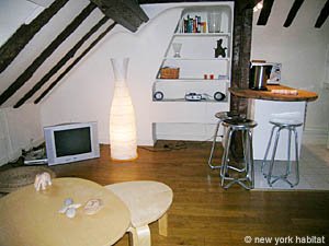 Paris Studio/T1 logements location appartements - s&eacute;jour (PA-3043) photo 2 de 7