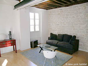 Paris T2 logements location appartements - s&eacute;jour (PA-3203) photo 4 de 9