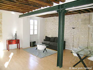 Paris T2 logements location appartements - s&eacute;jour (PA-3203) photo 1 de 9