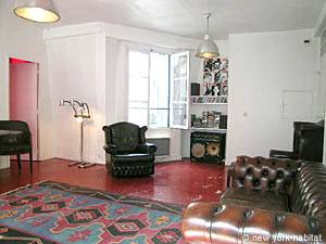 Paris 2 Zimmer - Loft wohnungsvermietung - wohnzimmer (PA-3432) photo 3 von 9