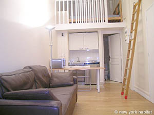 Paris Studio/T1 - Duplex logements location appartements - s&eacute;jour (PA-3479) photo 3 de 10