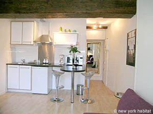 Paris Studio/T1 logements location appartements - s&eacute;jour (PA-3560) photo 5 de 8