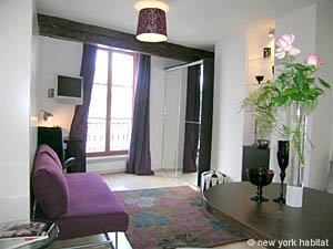 Paris Studio/T1 logements location appartements - s&eacute;jour (PA-3560) photo 3 de 8