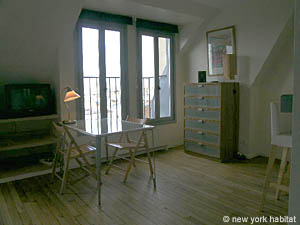 Paris Studio/T1 logements location appartements - s&eacute;jour (PA-3689) photo 2 de 11