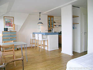 Paris Studio/T1 logements location appartements - s&eacute;jour (PA-3689) photo 1 de 11