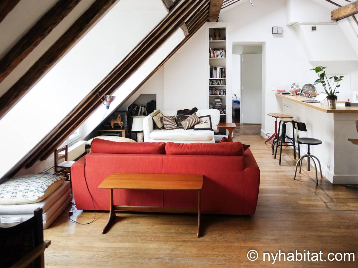 Paris 1 Bedroom accommodation - living room (PA-3780) photo 3 of 11