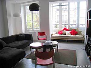 Parigi 2 Camere da letto - Loft appartamento casa vacanze - soggiorno (PA-3929) photo 6 di 8