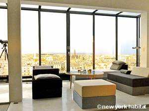 Paris T2 - Loft - Penthouse appartement location vacances - séjour (PA-4278) photo 3 sur 6 Paris T2 - Loft - Penthouse appartement location vacances - séjour (PA-4278) photo 3 sur 6
