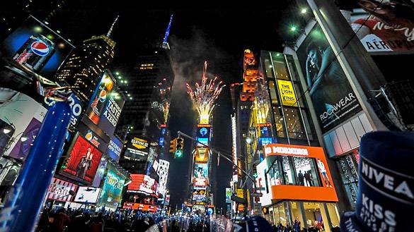Imagen de Times Square en Nueva York durante fin de año