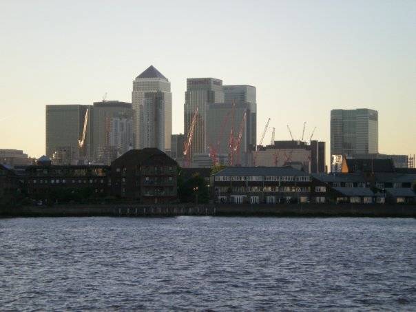 Canary Wharf towers in London, England Pict