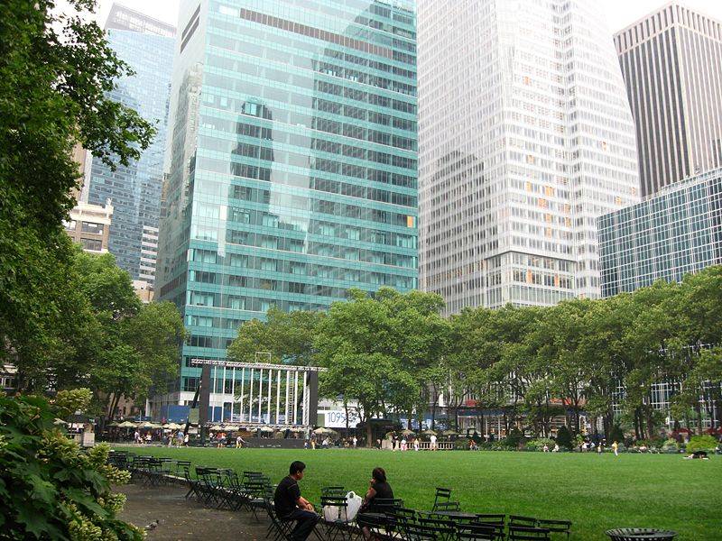 Bryant park in New York City