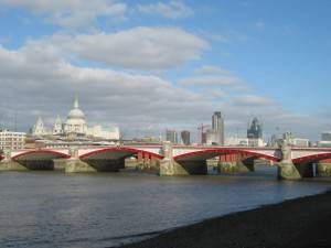 Blackfriars Bridge on The Thames, London