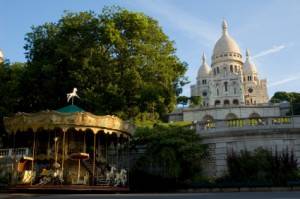 Carousel in Paris near Sacre Coeur