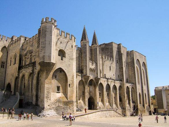 A picture of the Papal Palace in Avignon