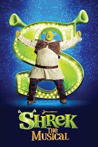 A poster of Shrek: the Musical for London’s Kids Week