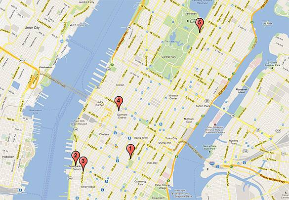 NYC New York City Streets repères en Coton Noir Tissu FQ 