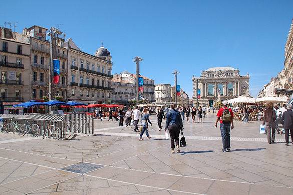 A photo of the Place de la Comédie in Montpellier