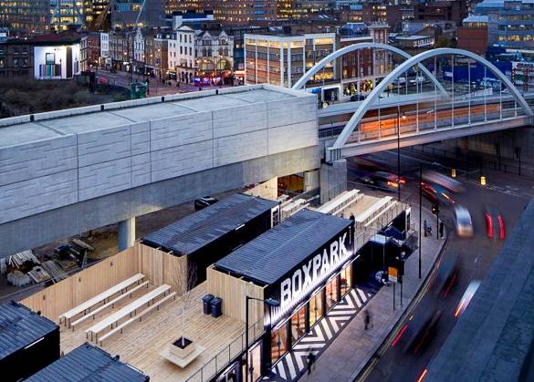 Picture of pop-up shops at Boxpark Shoreditch