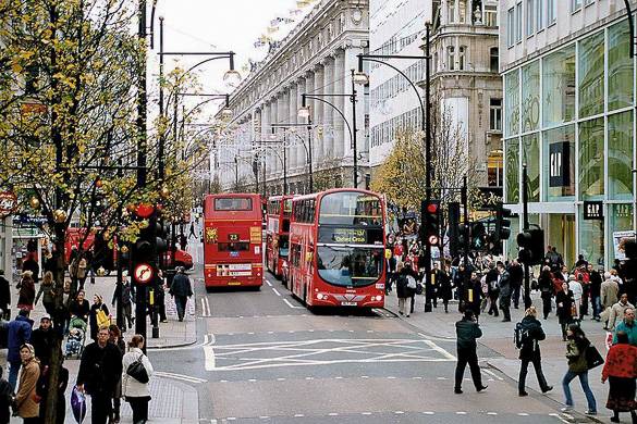 Picture of shoppers in Oxford Street, London