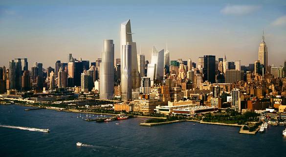 Impression of the finished Hudson Yards Project