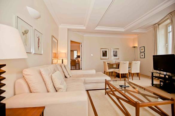 The living room of a Westminster apartment in London