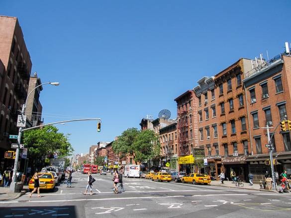 Picture of an East Village street in Manhattan