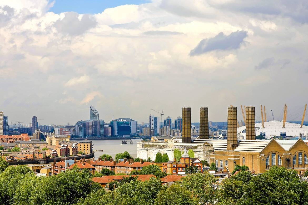 Aerial photo of the Queen Elizabeth Olympic Park in London