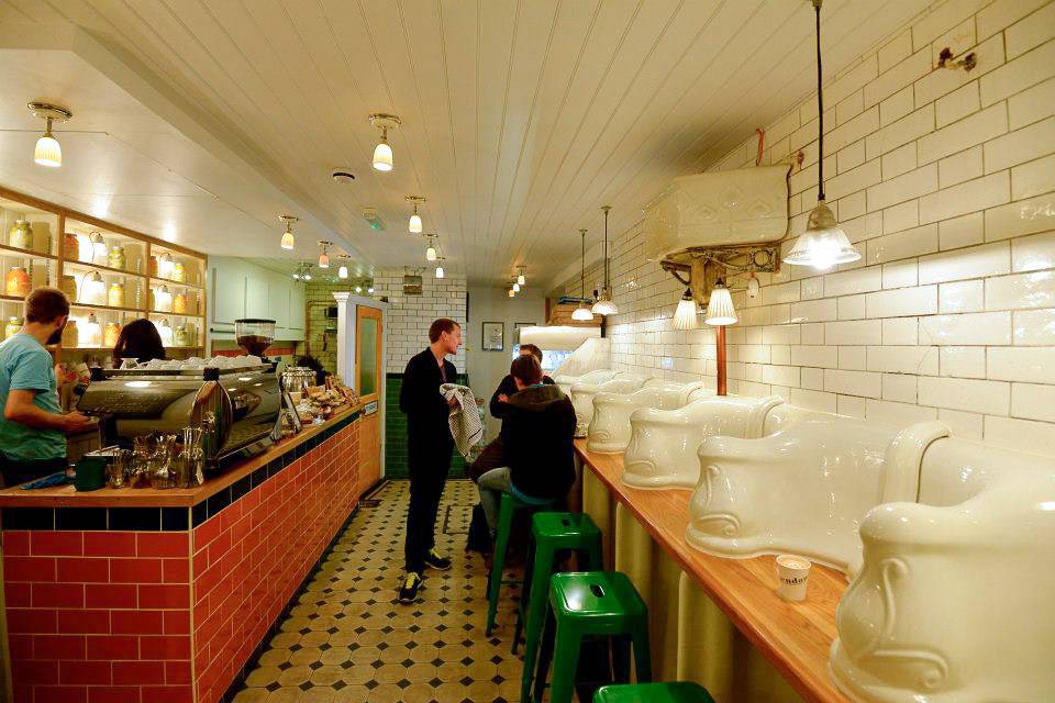 Image of the cozy interior of London coffee shop The Attendant
