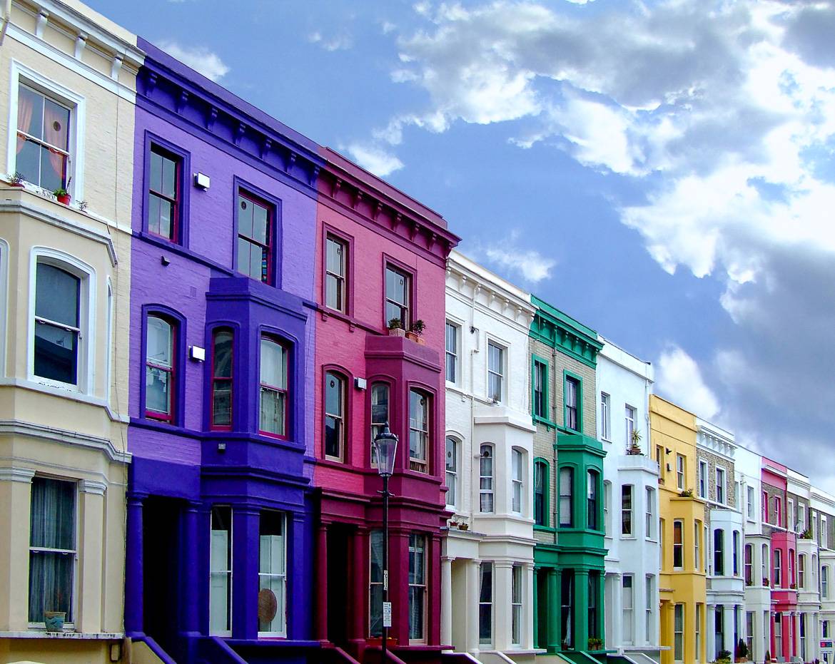 Picture of townhouses in London.