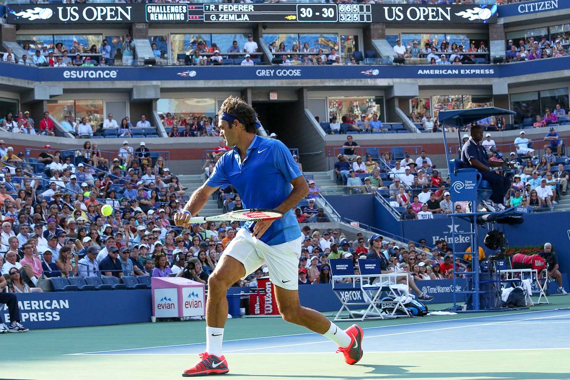 Image of Roger Federer at the U.S. Open