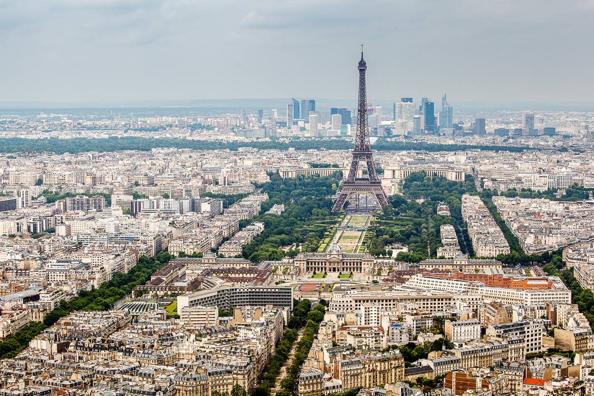of the Eiffel Tower and Paris landscape.