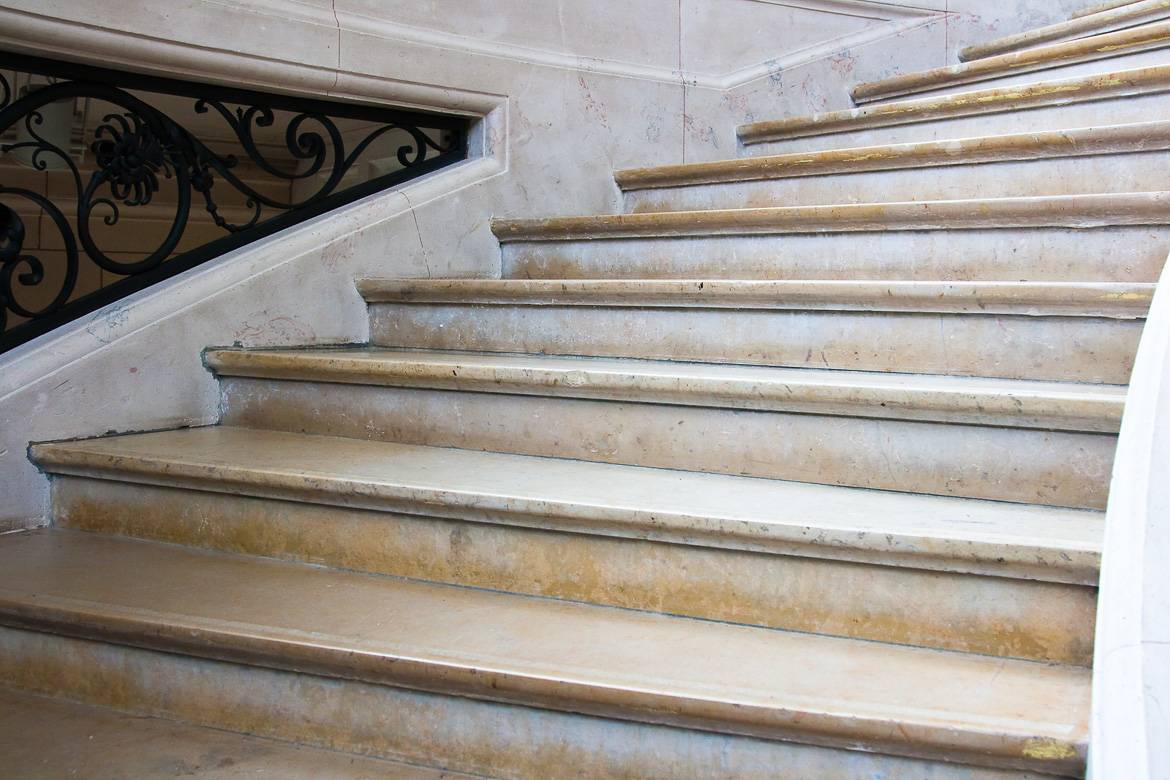 Formal marble stairs in Paris