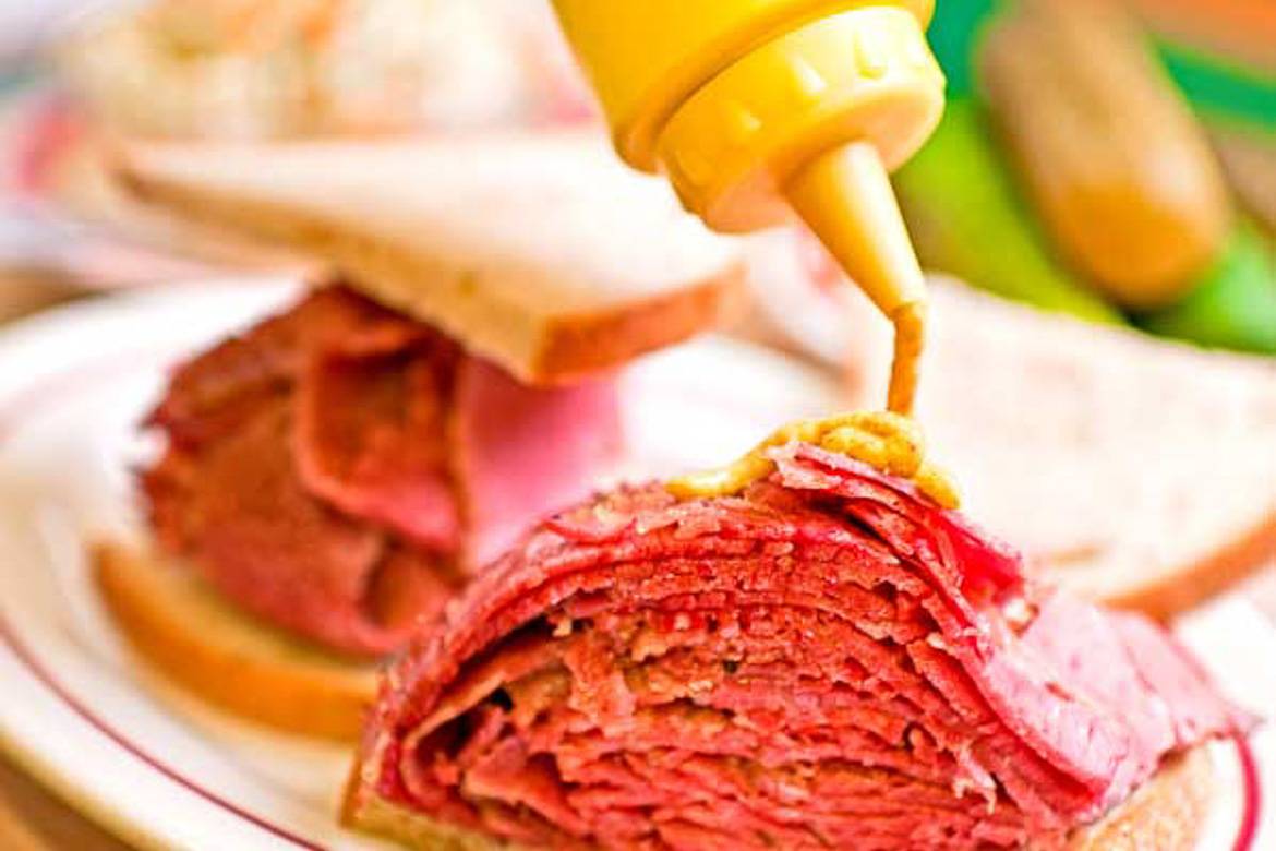 Image of a mustard-laced sandwich