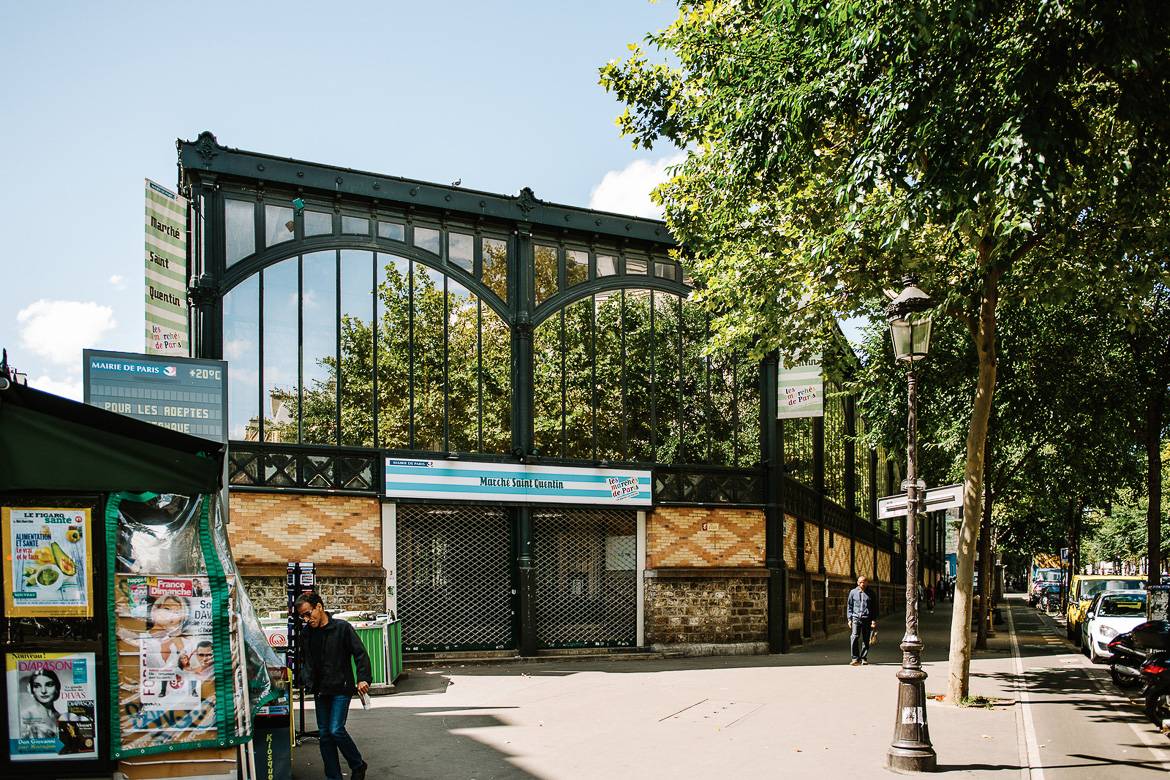 Image of the entrance to the Marche Saint-Quentin
