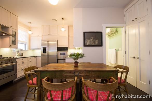Image of large kitchen with stainless steel appliances in NY-16264