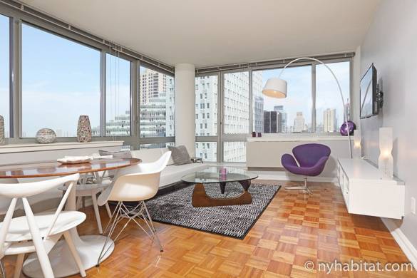 Image of fully furnished one bedroom apartment rental NY-16788